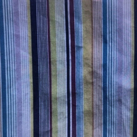 Men's Striped Button-Down Shirt - Blue & White - Picture 2 of 3